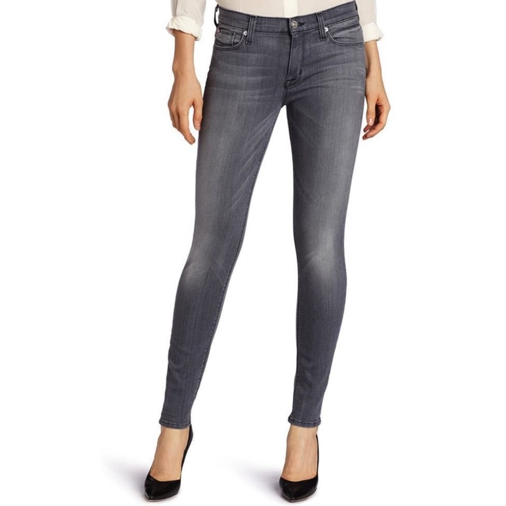 Hudson Denim Nico Super Skinny Mid-rise Jeans Size 32 Ally Gray Wash